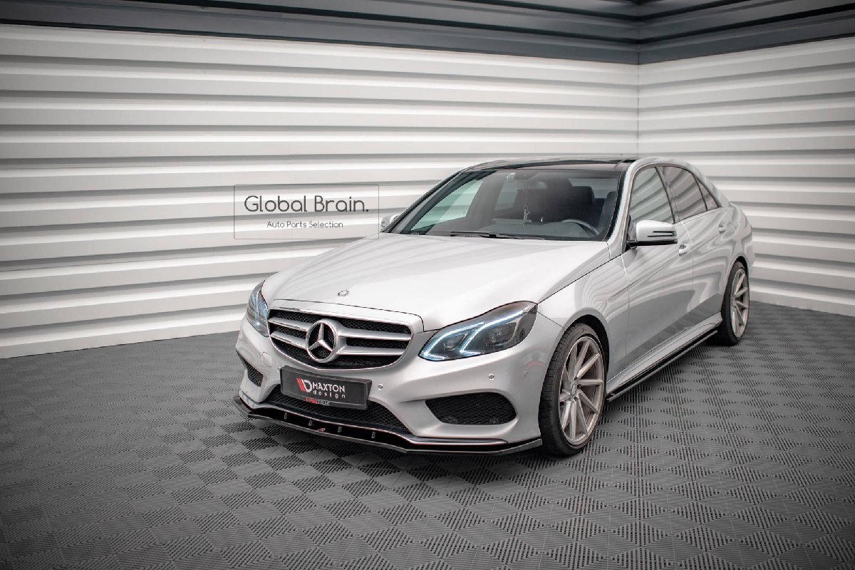 メルセデスベンツ Eクラス W212 後期 AMGスポーツ フロント リップ スポイラー V1 / フロント スプリッタ― エプロン ディフューザー拍卖
