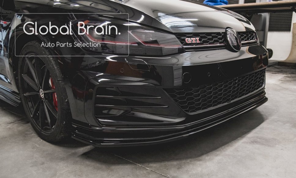 フォルクスワーゲン ゴルフ 7.5 GTI 後期 TCR フロント リップ スポイラー / スプリッター アンダー ディフューザー カバー カナード拍卖