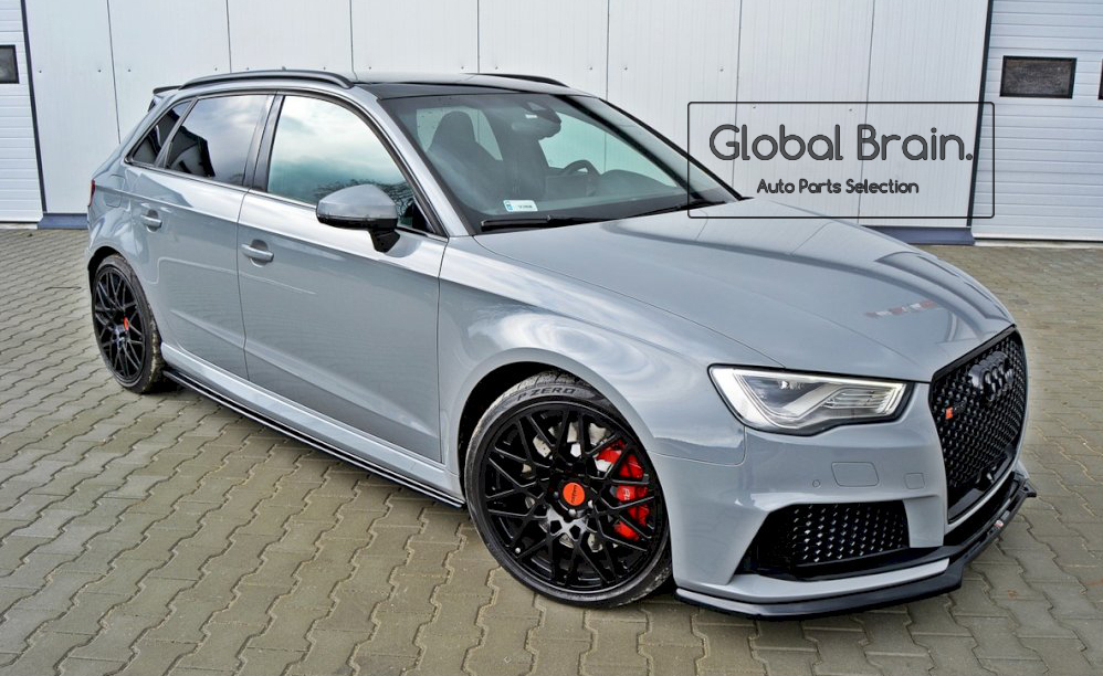 アウディ RS3 8V 前期 スポーツバック サイド スカート カバー スポイラー / スプリッター ディフューザー バンパー トリム アンダー拍卖