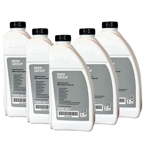 在庫品 BMW ビーエムダブリュー 純正 アンチフリーズ クーラント 5本 LLC 冷却水 1.5L ブルー 83515A6CDD7拍卖