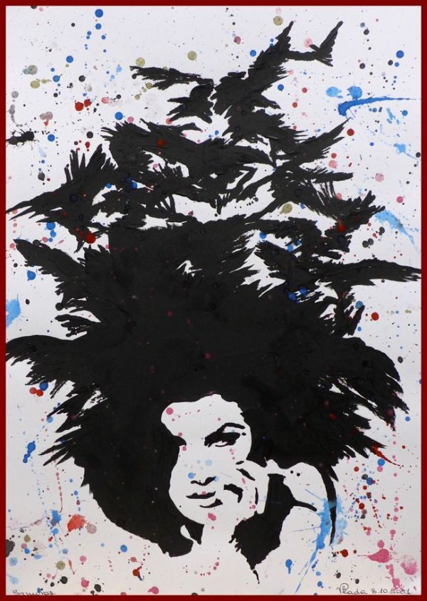 ☆☆☆水彩原画 怪奇の国の住人  「トリ女」拍卖