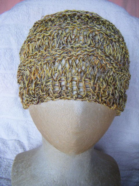 春~秋*男女兼用手編キャップ*マルチ色 20拍卖