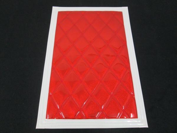 ウレタン入り 綺羅泥除け 500×750 赤ラメ 裏/黒 フチ/白拍卖