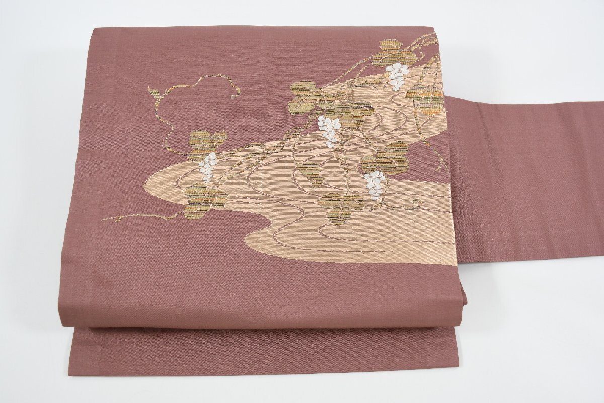 名古屋帯 葡萄唐草 帯丈348cm ★着物屋 ne-8686 桜庭呉服店拍卖