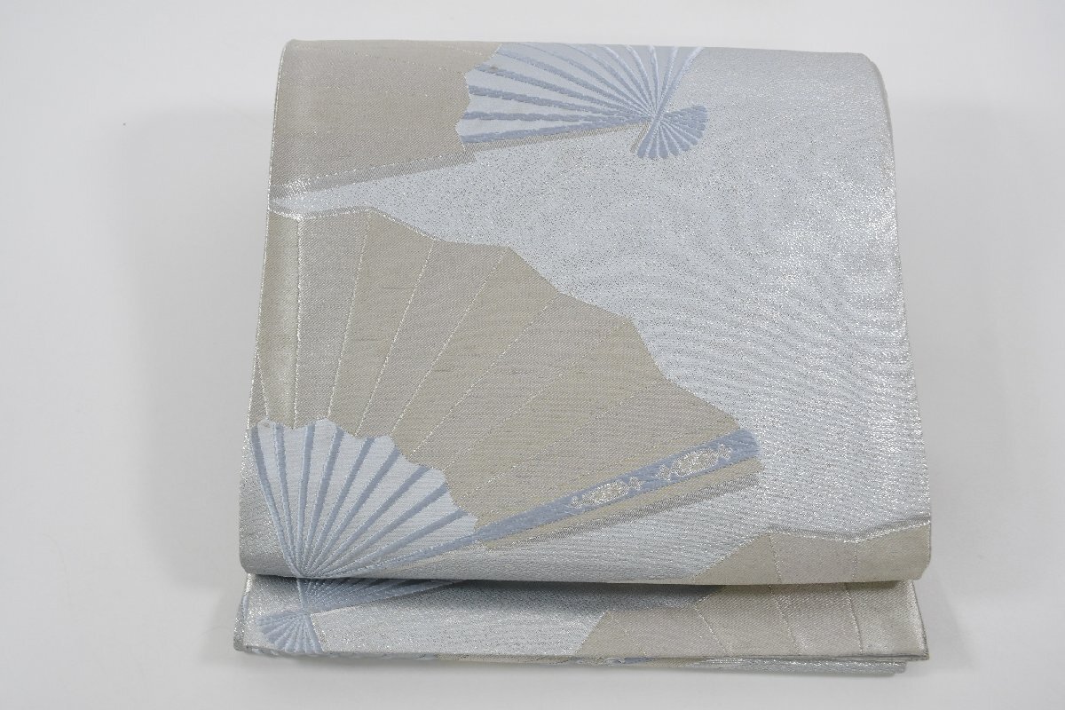 袋名古屋帯 六通柄 扇子 帯丈417cm ★着物屋 ne-8821 桜庭呉服店拍卖