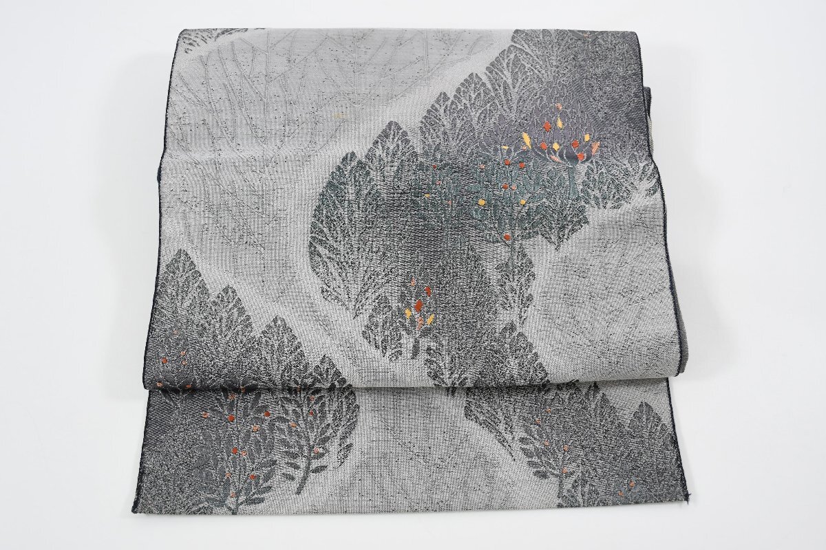 袋名古屋帯 自然文様 森林 帯丈346cm ★着物屋 ne-8874 桜庭呉服店拍卖