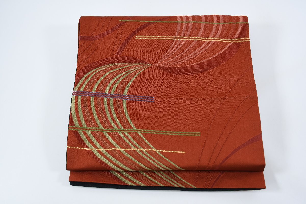 袋名古屋帯 流水 全通 帯丈386cm ★着物屋 ne-8915 桜庭呉服店拍卖