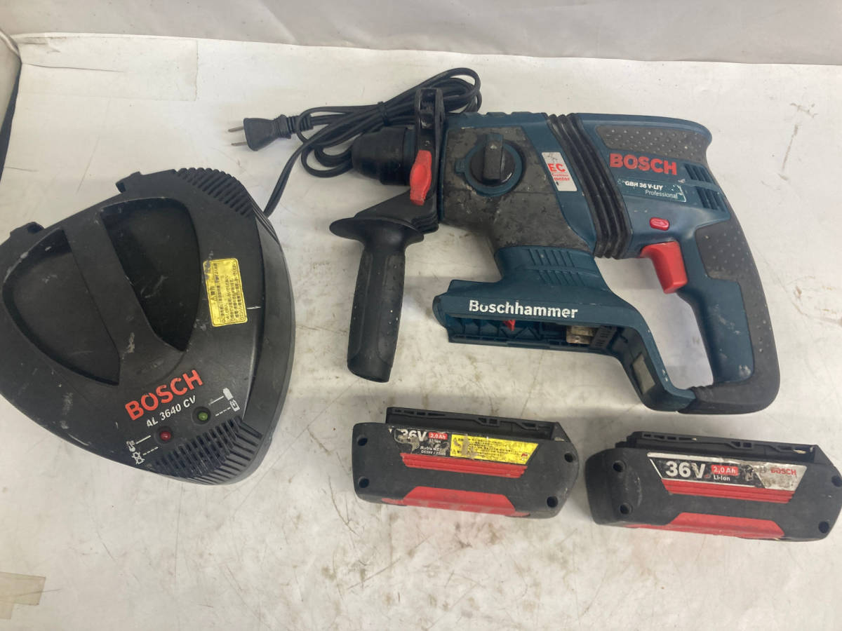 【中古品】★BOSCH(ボッシュ) 36vバッテリーハンマードリル (SDSプラスシャンク) GBH36V-LIY ITP1GPAJJJKS拍卖