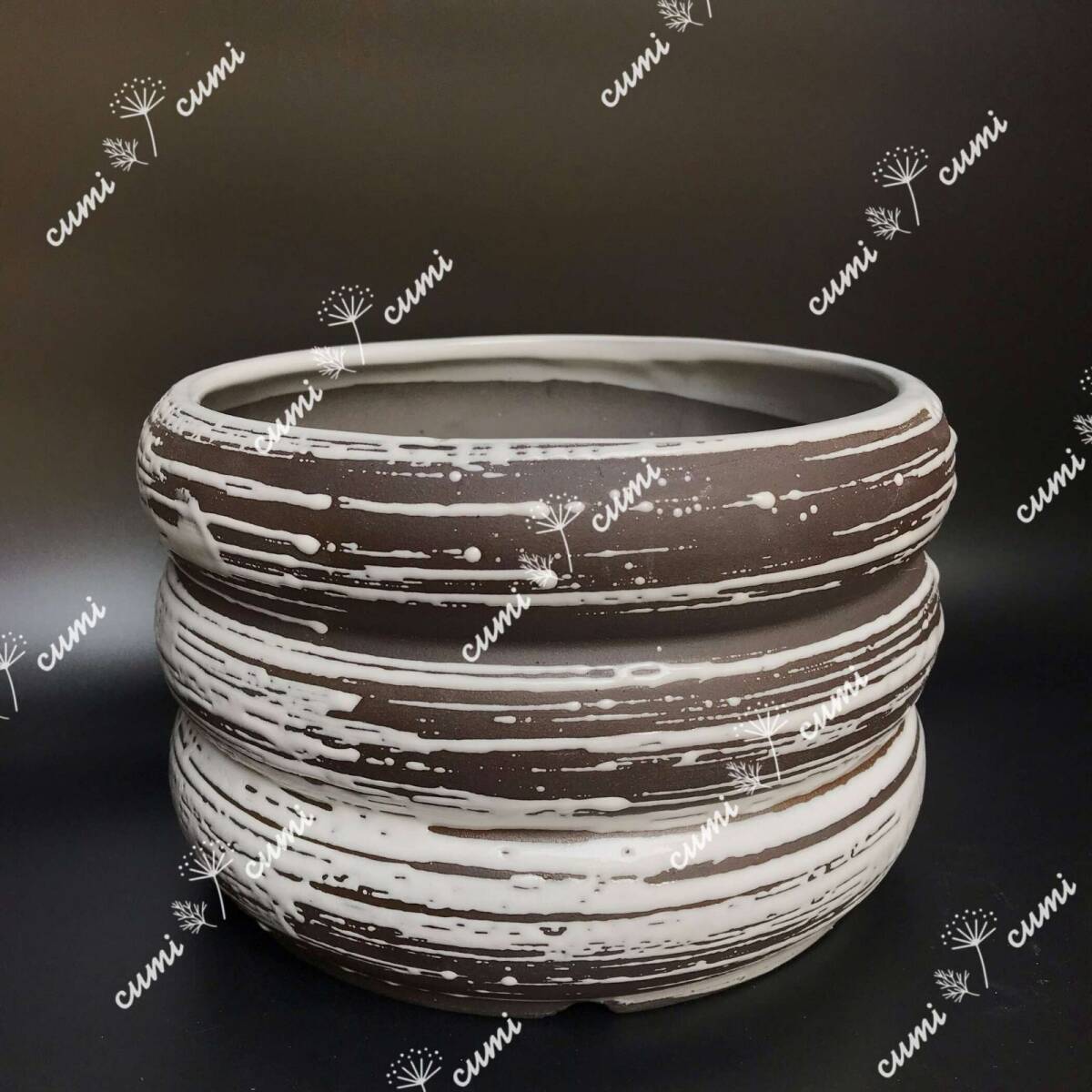 N0075【韓国】 6.6号 特大 通気性抜群 シンプル 植木鉢 室内 陶器鉢 多肉 植物 鉢植え 激安 レア インテリア プレゼント 海外 盆栽 拍卖