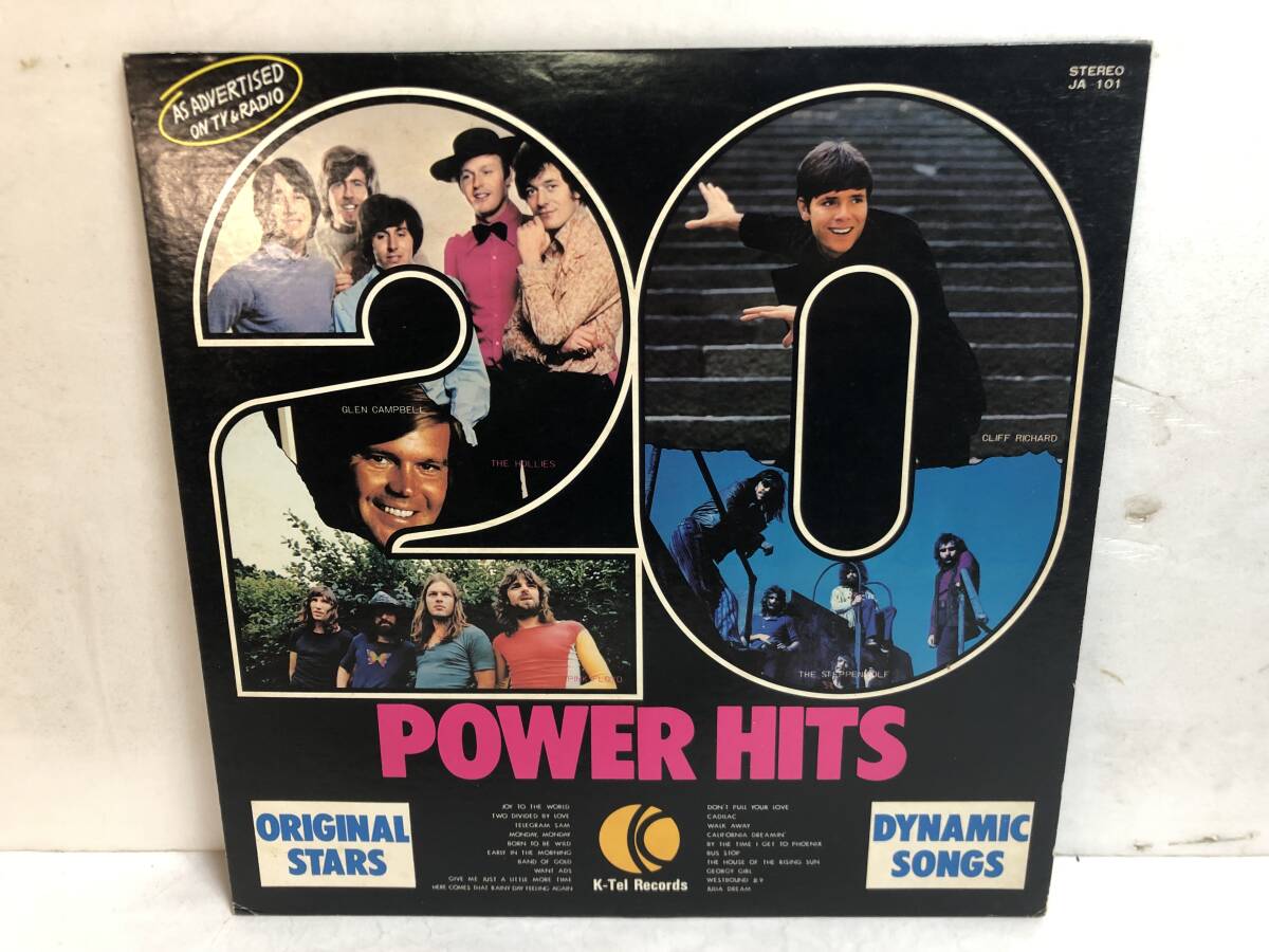 40317S 12inch LP★20 POWER HITS★GLEN CAMPBELL/THE HOLLIES/PINK FLOYD/CLIFF RICHARD/THE STEPPENWOLF/T.REX/HONEY CONE/他★JA-101拍卖
