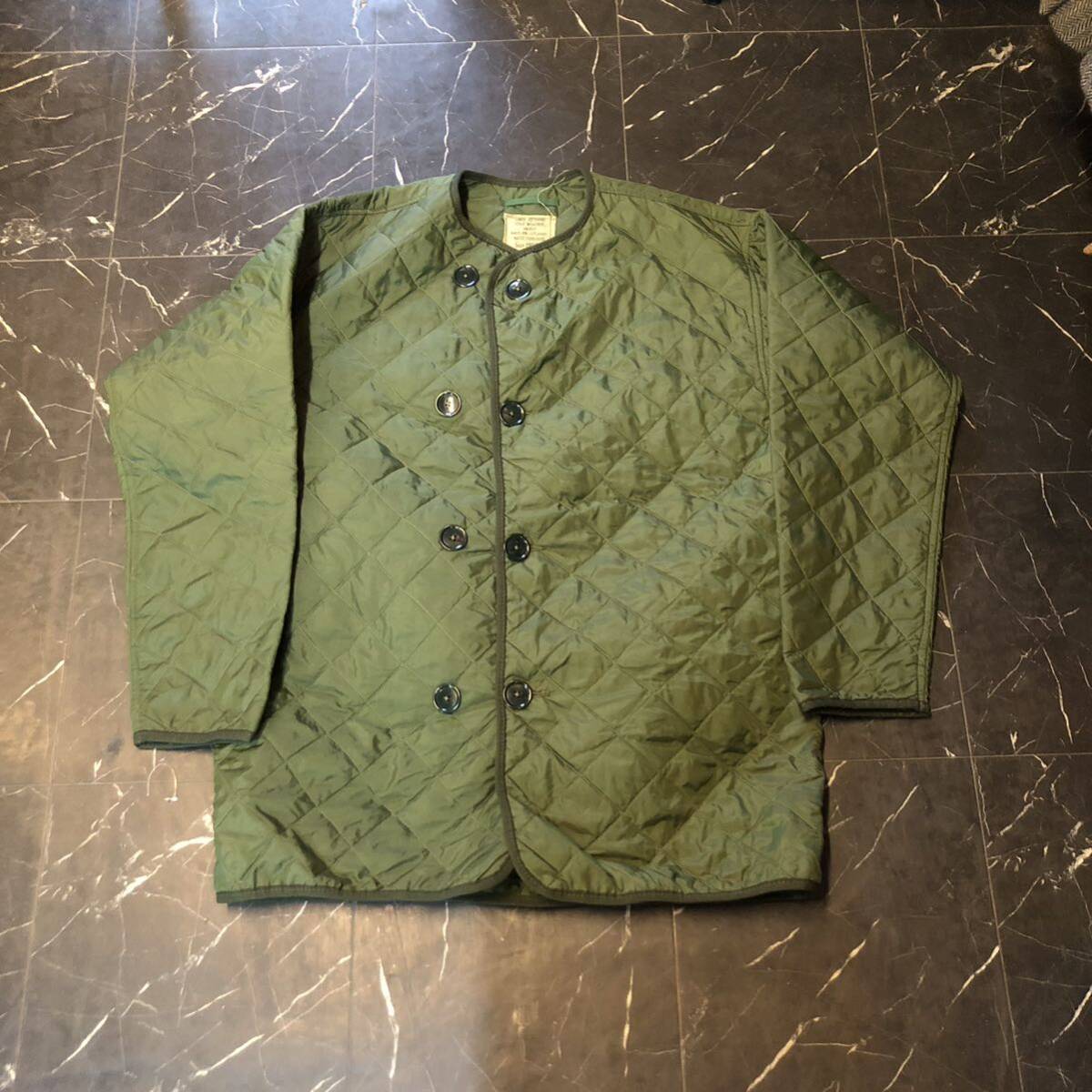 90s 英国 イギリス軍 実物 Blitish ライナージャケット ダブルブレスト キルティング ユーロ ヴィンテージ ミリタリー 190/112 XL相当拍卖