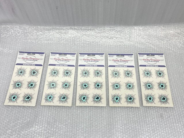 USA ステッカー 5枚 GLASS BULLET HOLES デッドストック デカール シール ガラス 割れ 穴拍卖