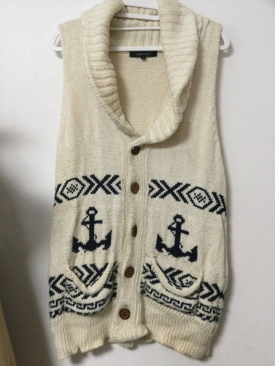 ABAHOUSE アバハウス 綿ニットベスト拍卖