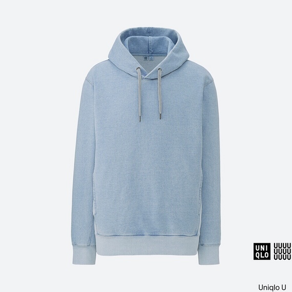 § ユニクロU インディゴスウェットプルパーカ ★完売品 Sサイズ ブルー ルメール UNIQLO U MEN 裏パイル ライトブルー 2017拍卖