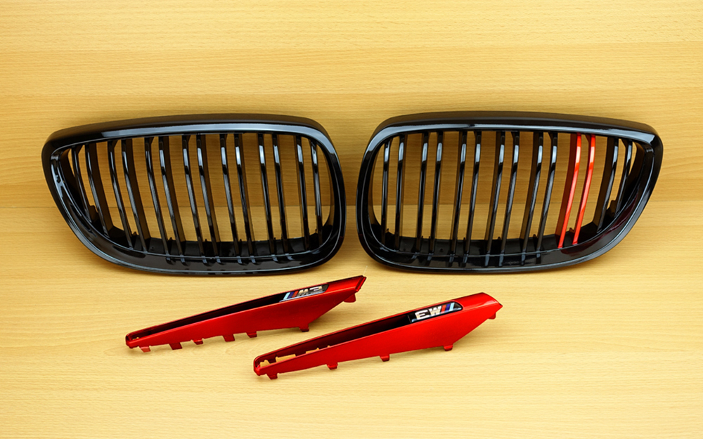 在庫有 BMW E92M3 E93M3 フロントグリル+サイドマーカー艶有黒+Mルック 2008-2013拍卖