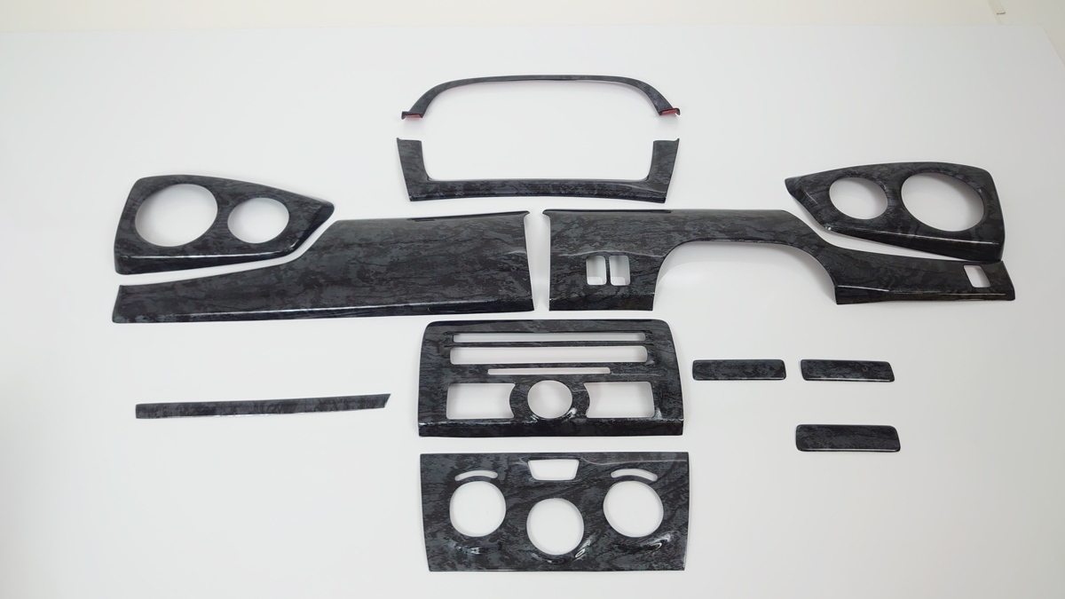 3Dウッドパネル 14P 黒木目 ブラックウッド 12P トヨタ bB QNC 20系21系25系 インテリア パネル カバー 内装 木目調 ウッド調拍卖