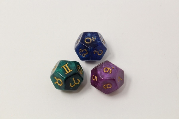 「bog-a2」 アストロダイス 3個 セット 12星座 占い 占星術 12面 サイコロ ダイス拍卖