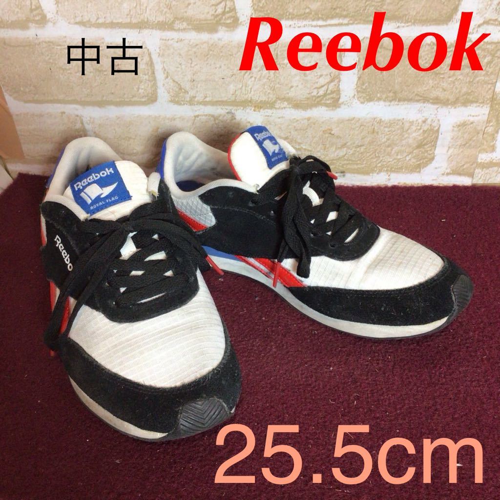 【売り切り!送料無料!】A-353 Reebok!スニーカー!25.5cm!赤 紺 白 黒!おしゃれ!普段ばき!おしゃれ!ウォーキング!散歩!中古!拍卖