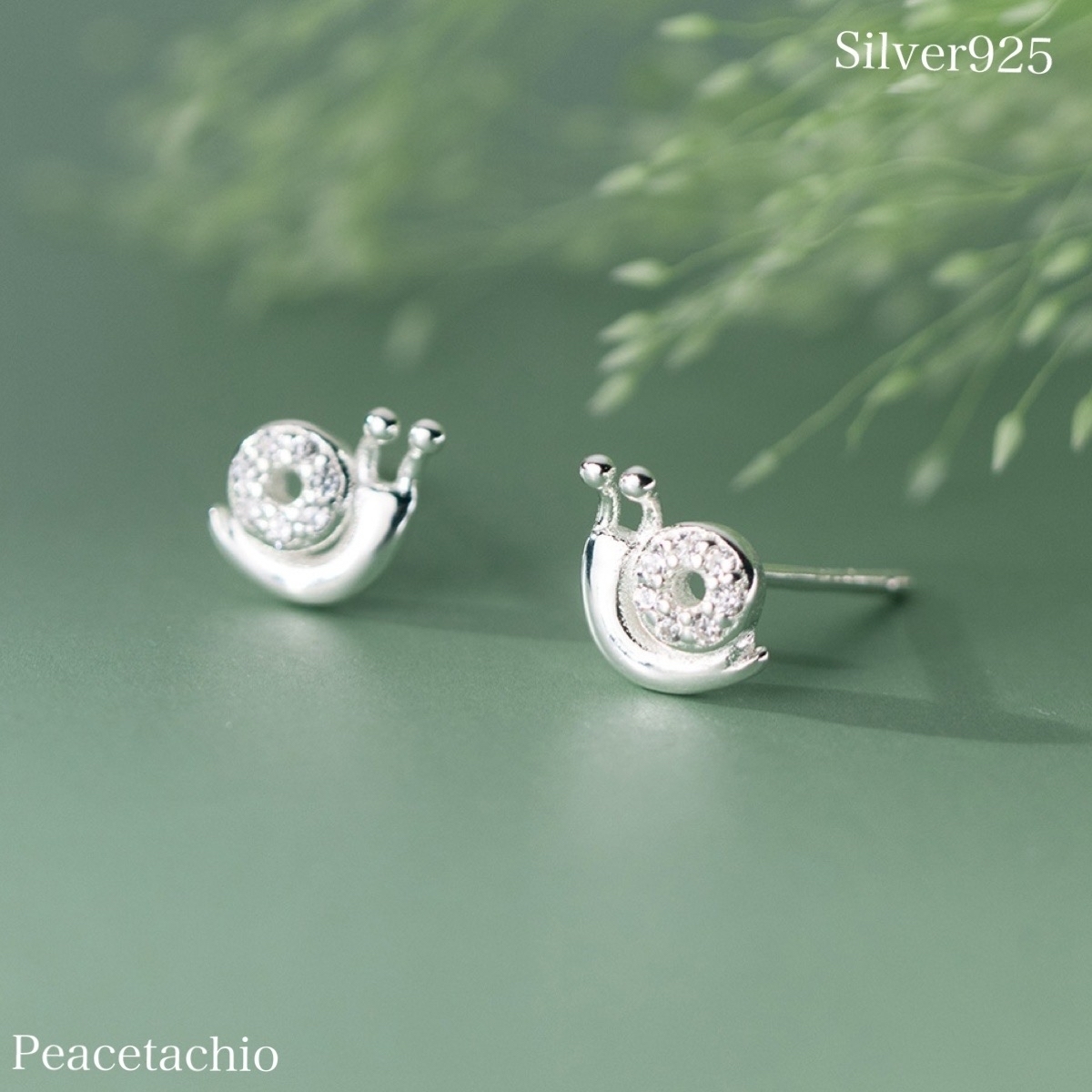 ピアス Silver925 シルバー925 カタツムリ かたつむり 蝸牛 梅雨 かわいい 金属アレルギー対応 プレゼント ギフト ケース付き拍卖