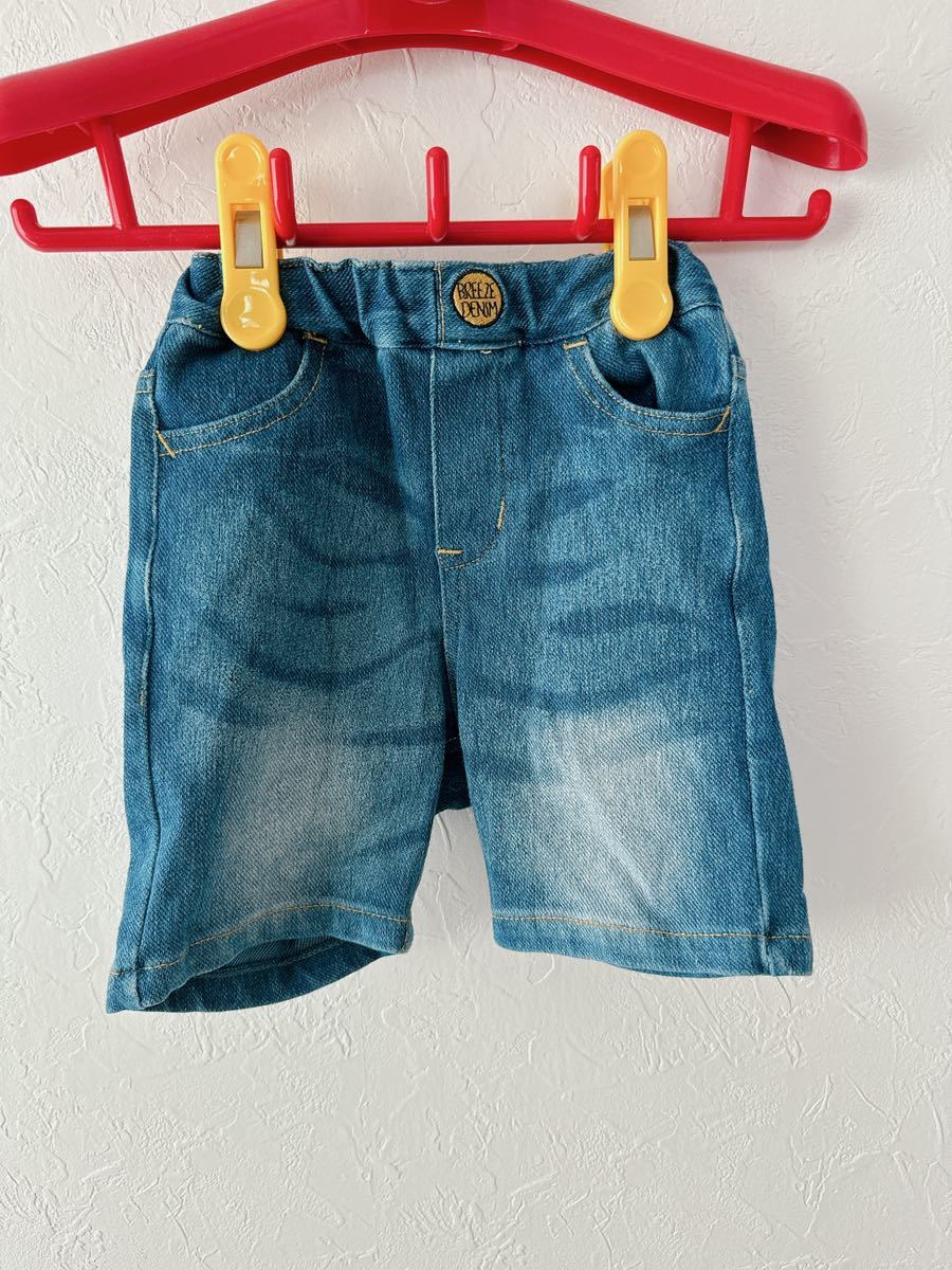 BREEZE ブリーズ★デニム ハーフパンツ 80拍卖