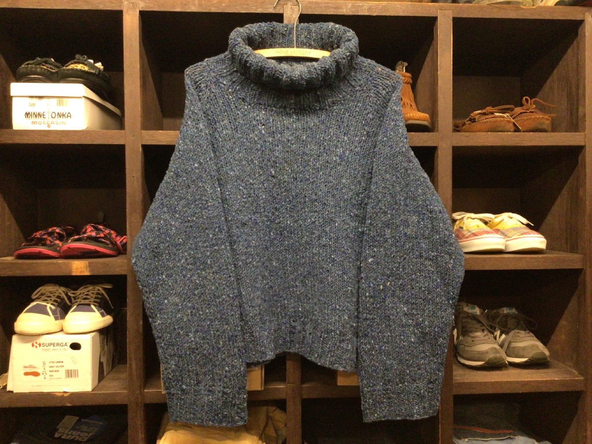 UNKNOW HIGH NECK WOOL KNIT SWEATER SIZE M? ノーブランド ハイ ネック ウール ニット セーター 手編み?拍卖