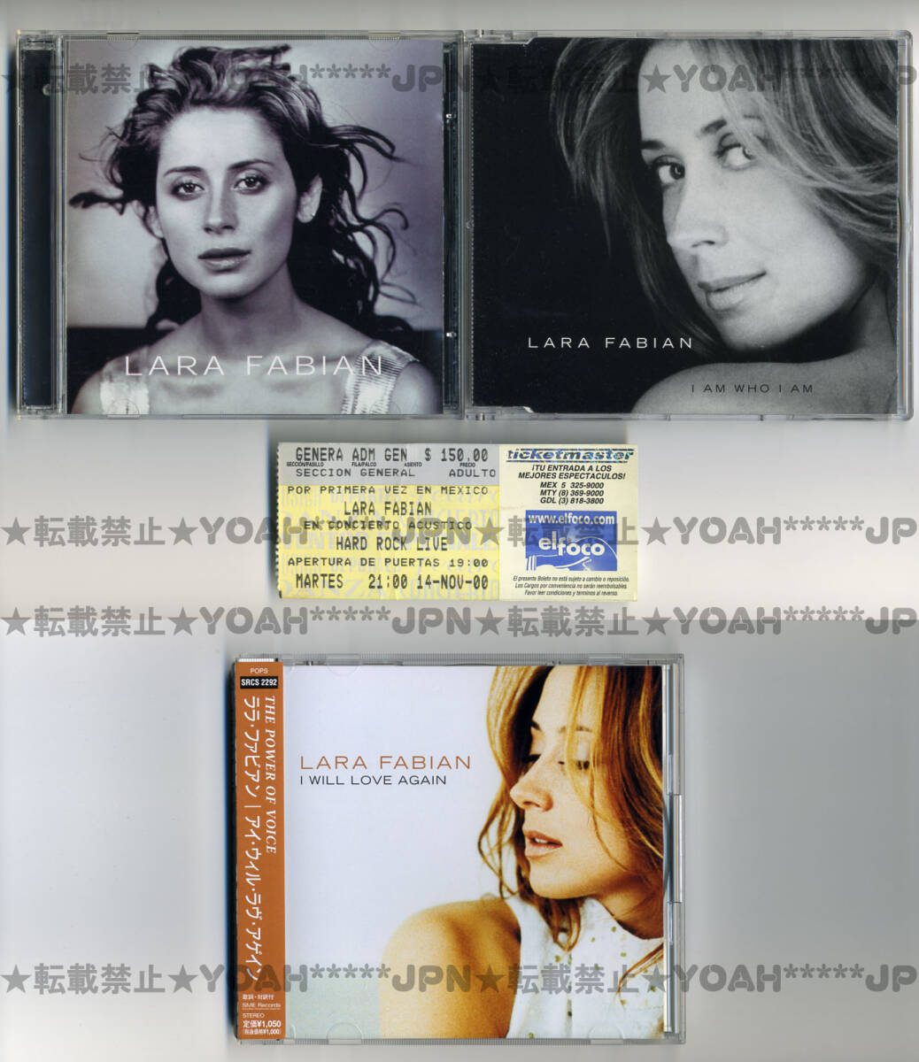 レア メキシコ盤 ララ・ファビアン LARA FABIAN (スペイン語+5曲) / I AM WHO I AM (MEXICO PROMO MAXI)+ MEXICOでのLIVEチケット半券 & CD拍卖