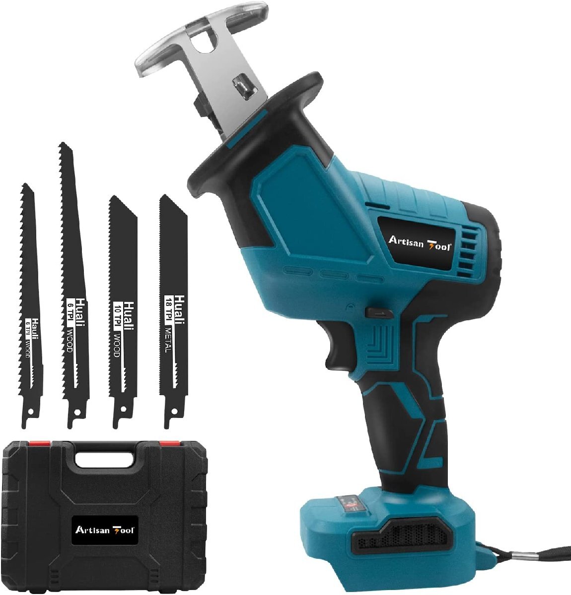 AT 充電式 小型レシプロソー(青) コードレス 18V 電気のこぎり 電動 のこぎり マキタ18Vバッテリー使用可能 バッテリー別売拍卖