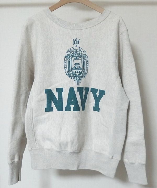 WAREHOUSE ウエアハウス Lot 483 NAVY リバースウィーブ スウェット S拍卖