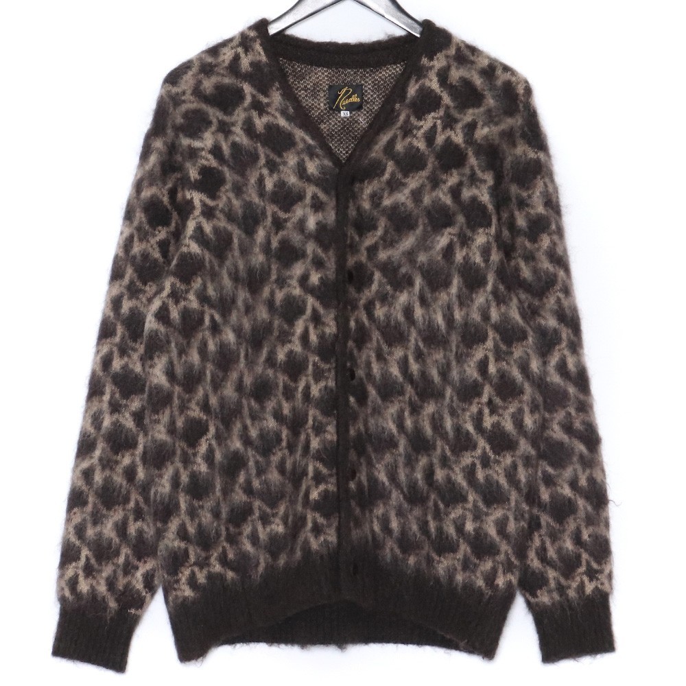 NEEDLES Mohair Cardigan XSサイズ ブラウン LQ527 ニードルズ モヘアウールカーディガン ニードルス拍卖