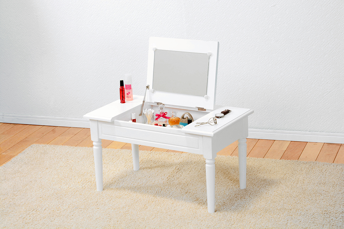ドレッサーテーブル 鏡台 収納テーブル コンパクト デスク ドレッサー メイク メイクボックス拍卖
