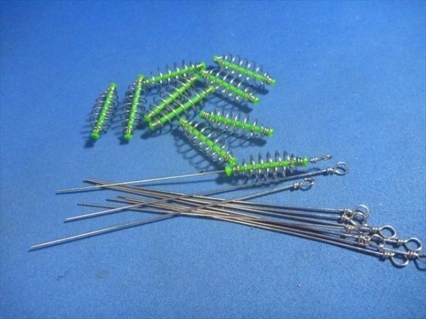 緑アユラセン10個+シャフト10個、浜松式、上針用底ずるらせん?浜松式?びわ湖式するするラセン?底づるラセン仕掛?拍卖