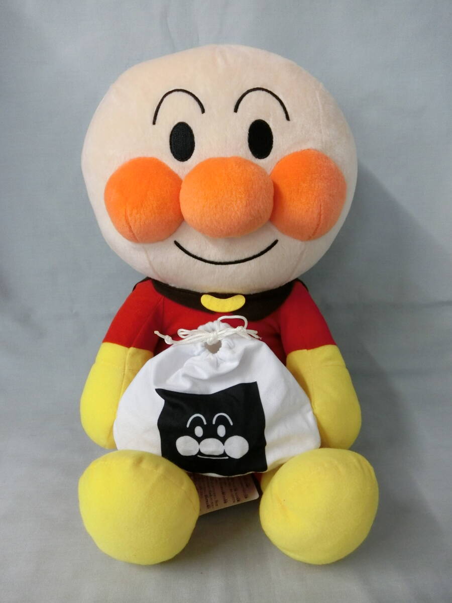 【値下げ】それいけ!アンパンマン アンパンマン メガジャンボ おにぎり巾着ぬいぐるみ タグ付き セガトイズ 座高35センチ拍卖