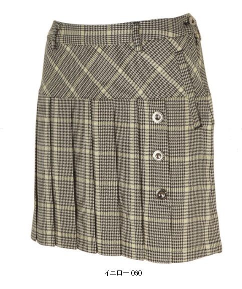送料無料! 在庫処分! キャロウェイ 【 Callaway 】 レディース グレン チェック スカート 241-9225804 M イエロー 【1871】拍卖