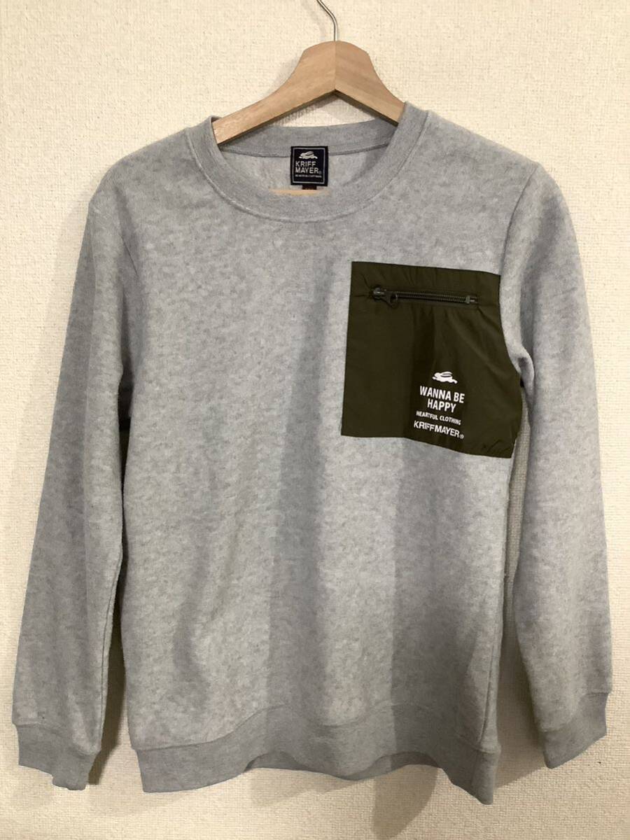 KRIFE WAYER クリフメイヤー ポケット付きスウェット クルーネック グレー セレクト トレーナー 古着拍卖