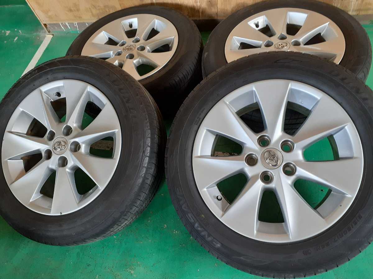 トヨタ純正 20 アルファード ベルファイア純正 17インチアルミホイール 215/60R17 4本 ダンロップ エナセーブ 溝有拍卖