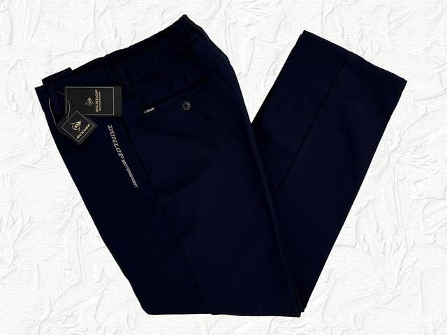 【送料無料】ダ59-957487-4-71■Mサイズ また下68cm■ネイビー■DUNLOP MOTORSPORT 暖か裏フリーススラックス センタープレス入り拍卖