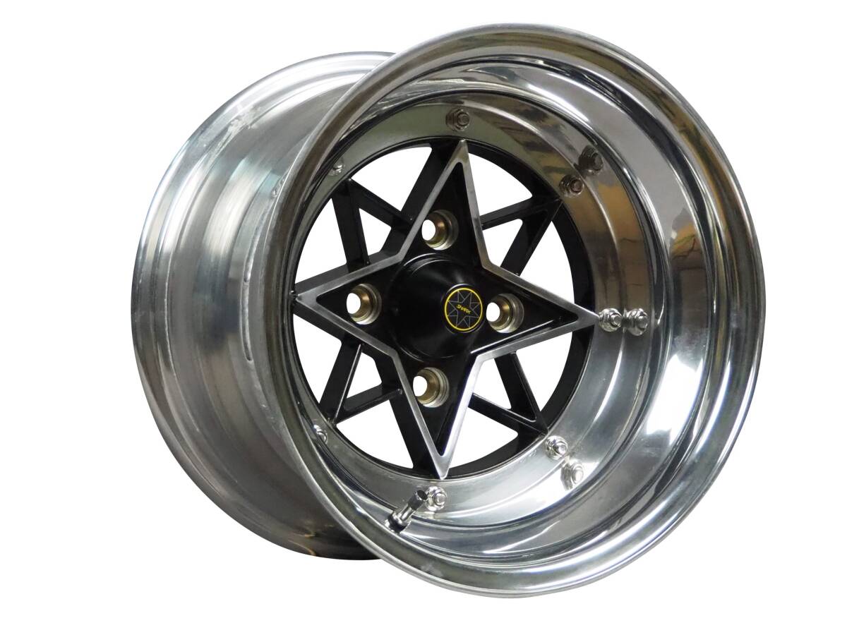 ⑭コーリンプロジェクト STARSHARK スターシャーク リアル3ピース ブラック 前後サイズ違い 14インチ 9J-25×2本 10J-37×2本 送料無料④拍卖