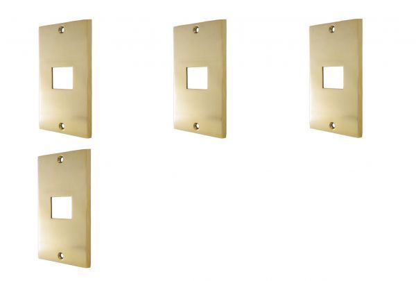 送料無料 4枚セット フルカラータイプ スイッチ1個用 真鍮製 コンセントプレート スイッチプレート拍卖