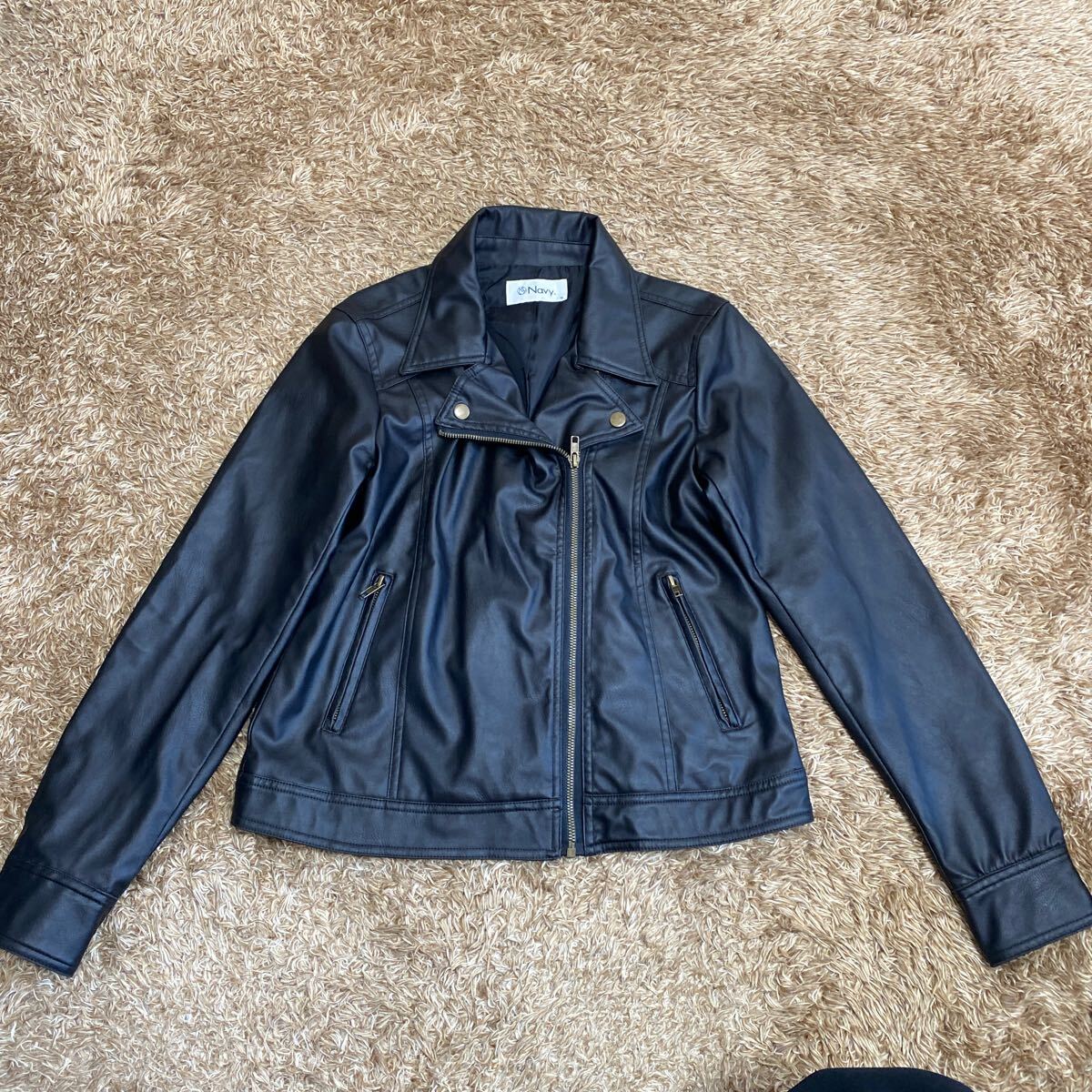 t46 Navy ダブルライダース サイズM表記 中国製拍卖