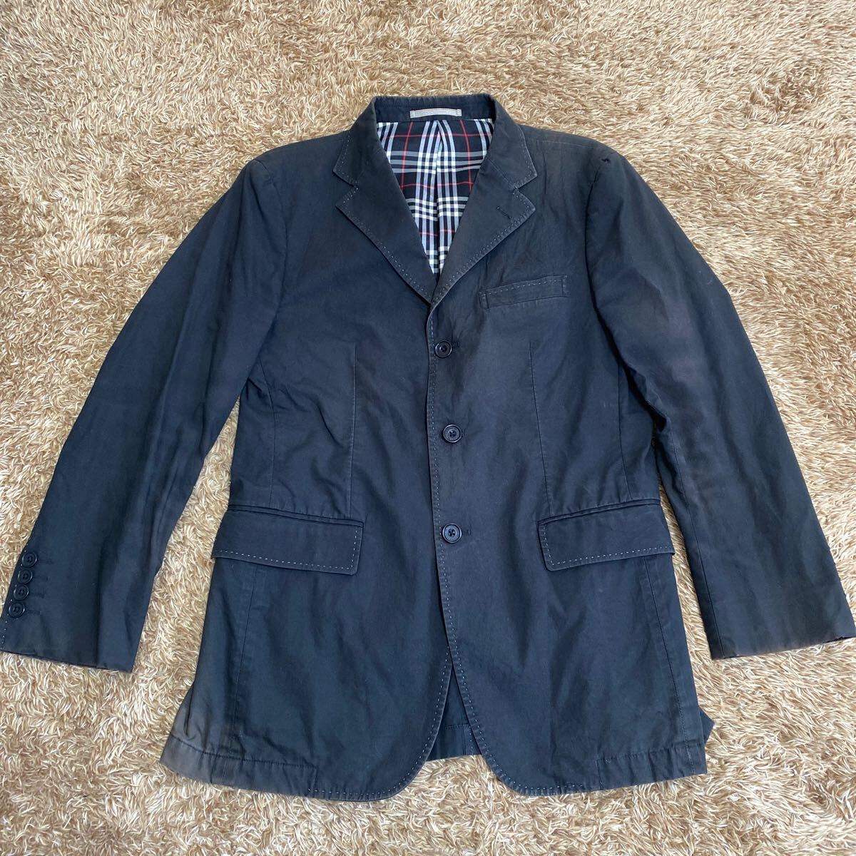 t46 BURBERRY BLACK LABEL テーラードジャケット サイズS表記 中国製拍卖