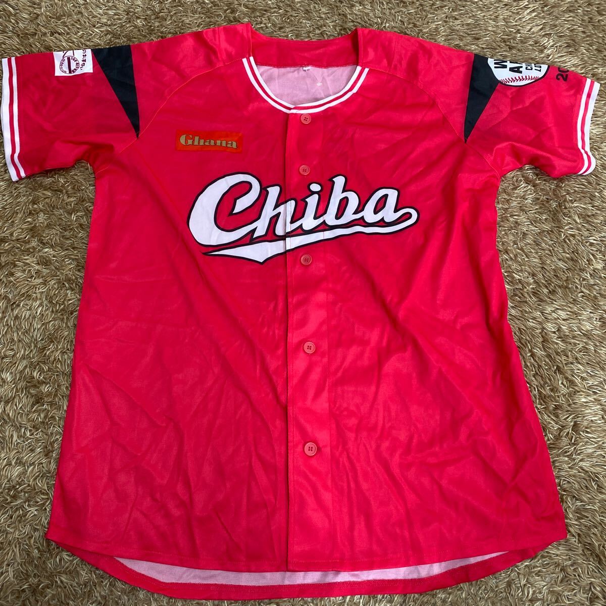 t64 千葉ロッテ 2017来場特典 応援ユニフォームシャツ サイズF表記 中国製拍卖