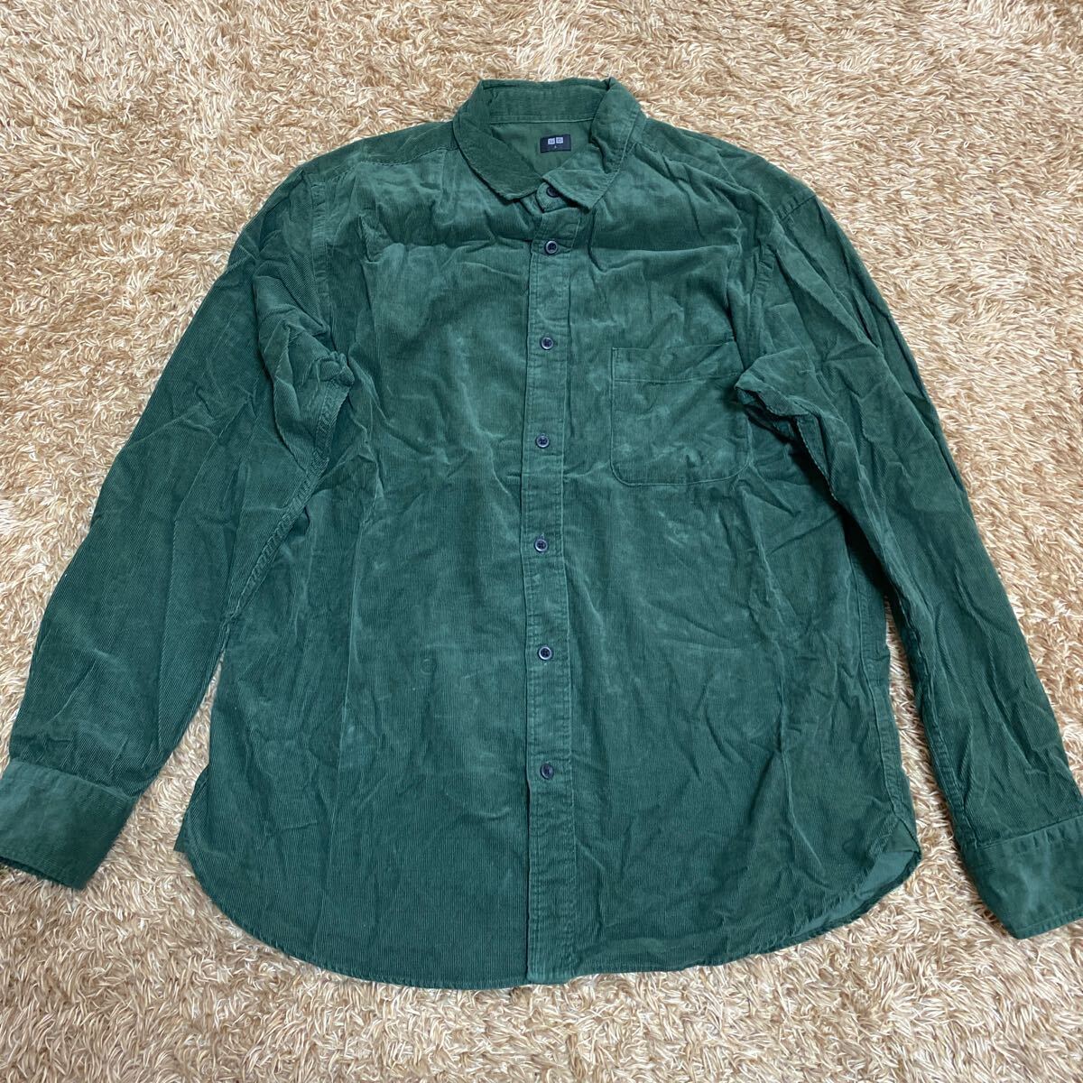 t65 UNIQLO 長袖コーデュロイシャツ サイズL表記 中国製拍卖