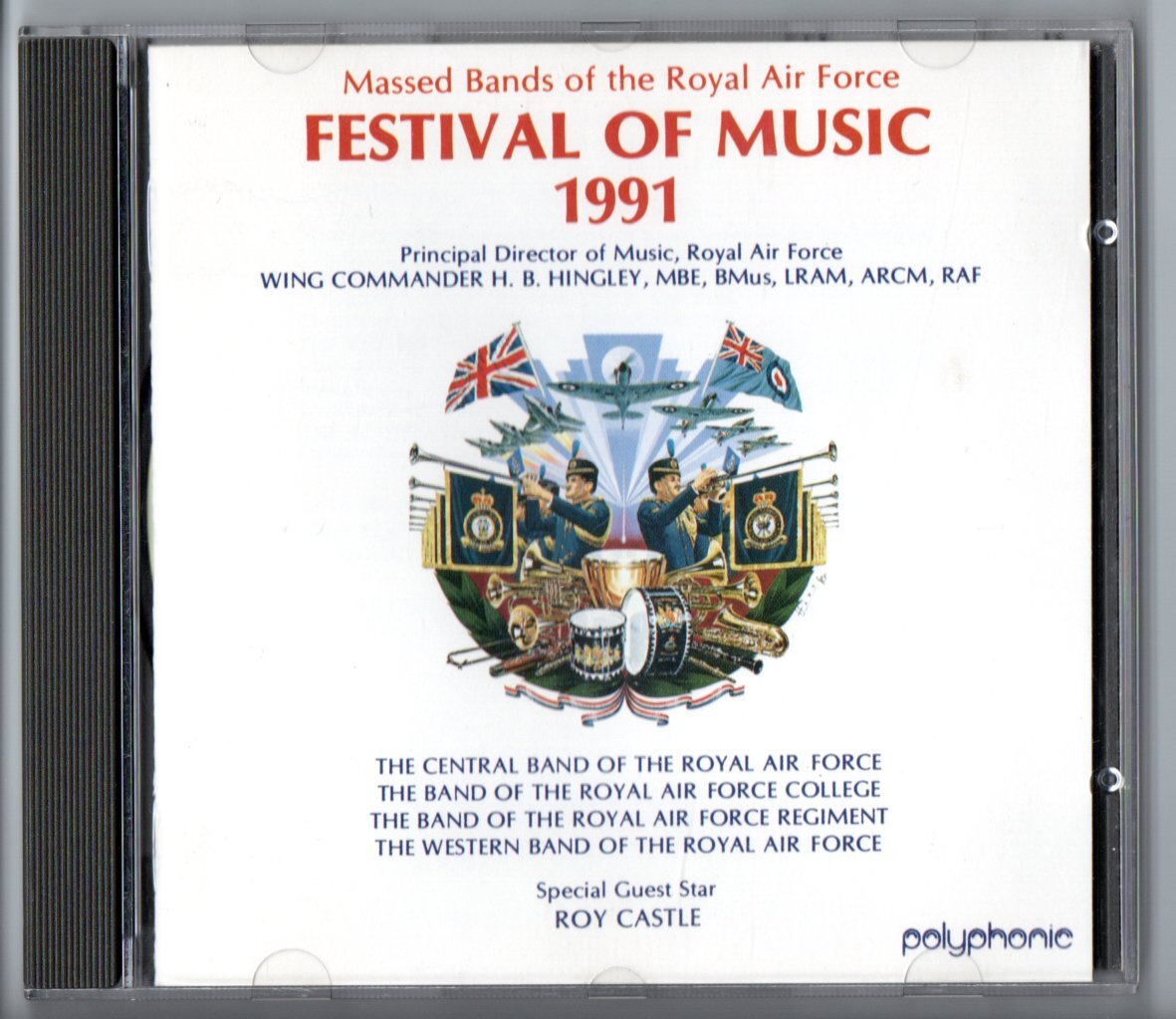 送料無料 吹奏楽CD ロイヤル・エア・フォース・バンド:フェスティバル・オブ・ミュージック1991 剣と王冠 ウェールズ狂詩曲 他拍卖