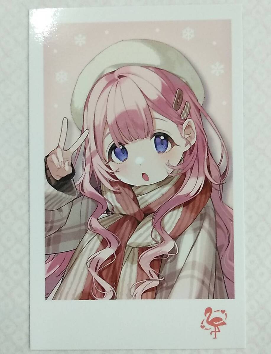 ウィンターデート2023 ランダムチェキ風カード Bグループ 周央サンゴ(背景雪玉/ノーマル)【にじさんじ Vtuber】拍卖