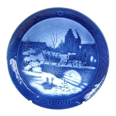 ROYAL COPENHAGEN(ロイヤルコペンハーゲン) イヤープレート 1999年/平成11年 そりに乗って 842362AA1060-254拍卖