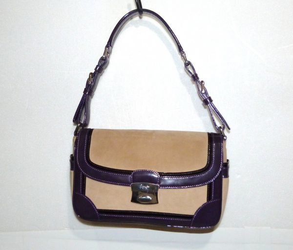 GINZA Kanematsu(銀座かねまつ) スエードxパテントレザー ハンドバッグ 812312BL498-157拍卖