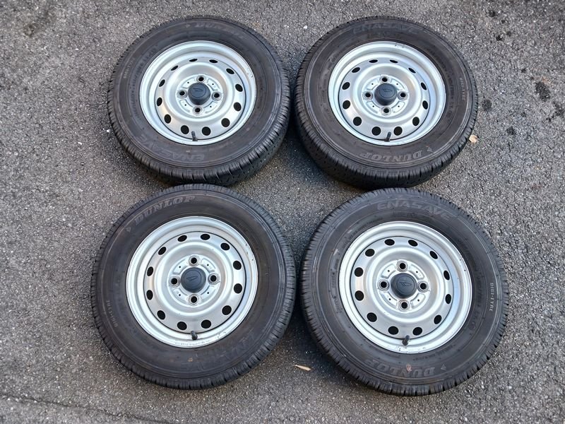 『psi』 ダイハツ純正 12インチ × 4.00B 4穴 PCD100 スチールホイール & DUNLOP ENASAVE VAN01 145/80R12 ラジアルタイヤ4本セット拍卖