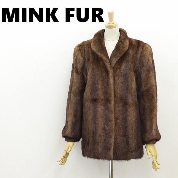 ◆Rambulton ランブルトン ミンクファー 毛皮 ハーフ コート 茶色 ブラウン拍卖
