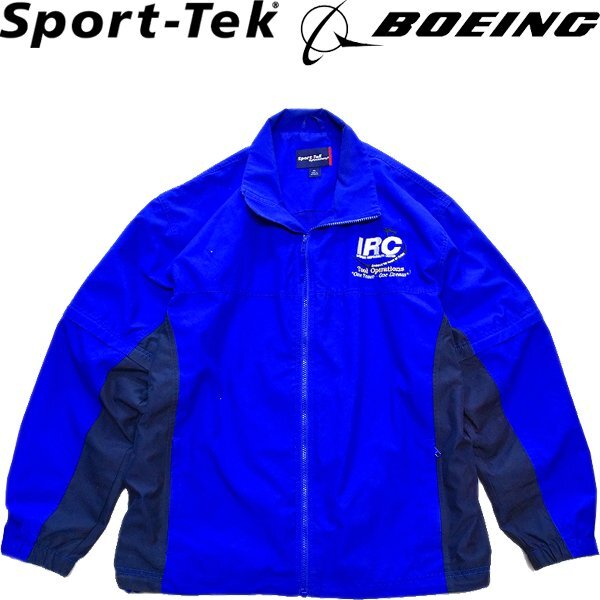 1点物◆ボーイング社IRC切替え青黒ナイロンジャケット古着メンズ2XLレディースOKアメカジ90sストリート/スポーツ/ブランド企業レトロ372098拍卖