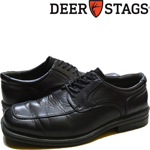 1点物◆DEER STAGS黒Uチップ合皮レザーシューズ古着メンズ27レディースOKアメカジ90sストリート/スポーツ中古ブランドスニーカー372199拍卖